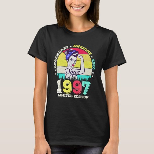 1997年生まれのレジェンド25歳 Tシャツ (正面)