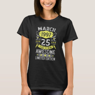 1997年3月以来すばらしいヴィンテージ25歳 Tシャツ