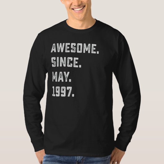 1997年5素晴らし月25日誕生日25歳 Tシャツ (正面)