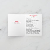 1997生まれ年の誕生日おもしろいファクト・カード カード (内部)