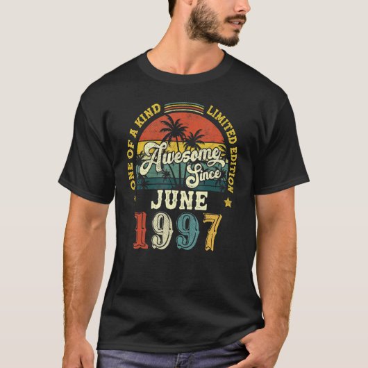 1997素晴らし年6月ヴィンテージ25誕生日以降 Tシャツ (正面)