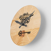 1998ヴィンテージアクリル製壁時計 ラウンド壁時計 (傾斜)