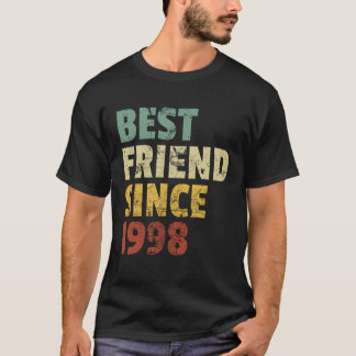 1998年からずっとベストフレンド 面白い 誕生日スローガン 家族 Tシャツ