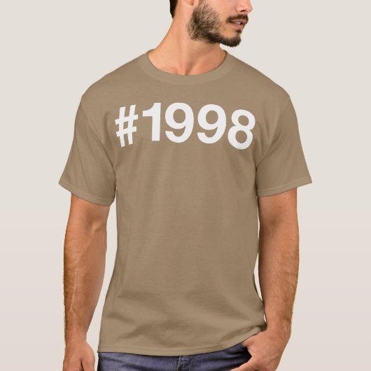 1998年ハッシュタグ 27歳 27歳の誕生日おめでとう 女の子 Tシャツ (正面)