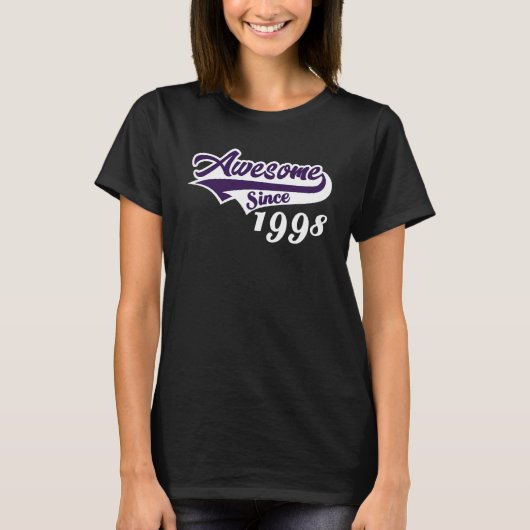 1998年生まれの最高な24歳の誕生日、完璧な年齢 Tシャツ (正面)