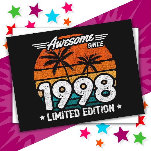 1998年生まれ限定復刻版レトロかっこいい1998年からずっと ポストカード