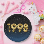 1998年誕生日風船 星の紙皿 ペーパープレート (パーティー)