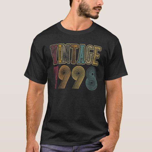 1998年24歳24誕生日レトロヴィンテージ Tシャツ (正面)