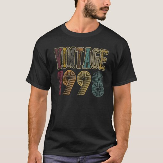 1998年24歳24誕生日レトロヴィンテージ Tシャツ (正面)