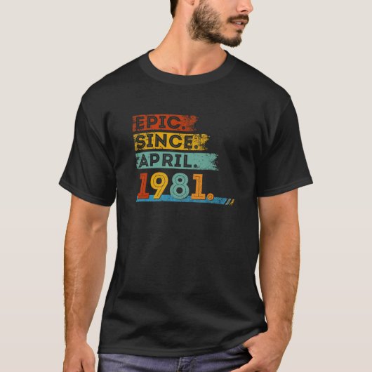 1998年4月から41歳の叙事詩のための41誕生日 Tシャツ (正面)