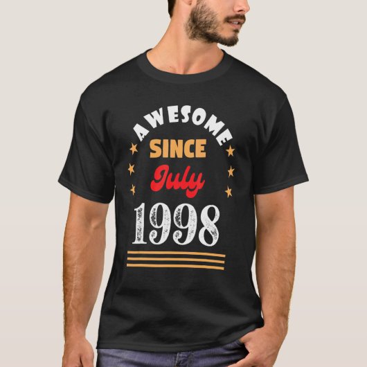 1998年7月誕生日素晴らし1998年7月ヴィンテージ Tシャツ (正面)