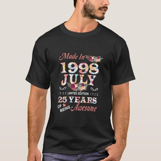1998年7月 花 25日 Tシャツ (正面)