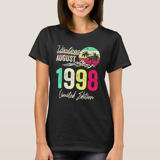 1998年8月24日 24歳の誕生日 ヴィンテージ Tシャツ (正面)