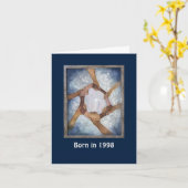 1998生まれ年の誕生日おもしろい事実 カード (黄色い花)