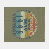 1998生まれ年5月のヴィンテージ誕生日 フリースブランケット (正面(横))