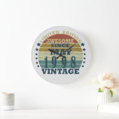 1998生まれ年5月のヴィンテージ誕生日 ラージ壁時計 (ホーム)