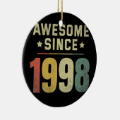 1998素晴らし年から24誕生日レトロ男性の女性 セラミックオーナメント (右)