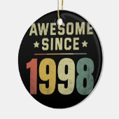 1998素晴らし年から24誕生日レトロ男性の女性 セラミックオーナメント (左)