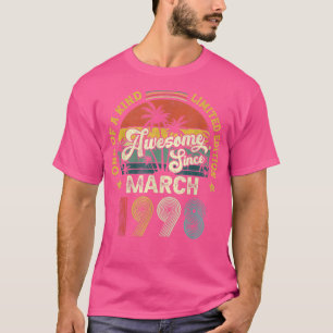 1998素晴らし年3月以来ヴィンテージ24誕生日 Tシャツ