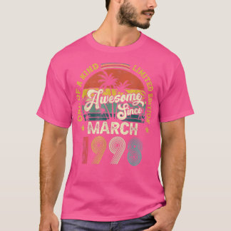 1998素晴らし年3月以来ヴィンテージ24誕生日 Tシャツ