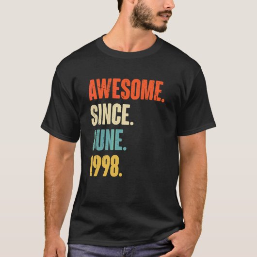 1998素晴らし年6月24歳24歳から Tシャツ (正面)