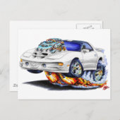 1998-02ファイアバードトランスアムホワイトカー ポストカード (正面/裏面)
