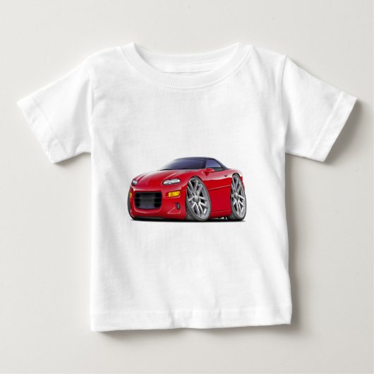 1998-2003年のCamaroの赤車 ベビーTシャツ (正面)