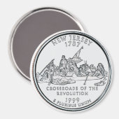 1999ニュージャージー州クォーターマグネット マグネット (正面/裏面)