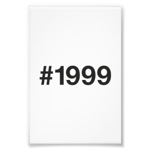 1999ハッシュタグ26誕生日記念日 フォトプリント
