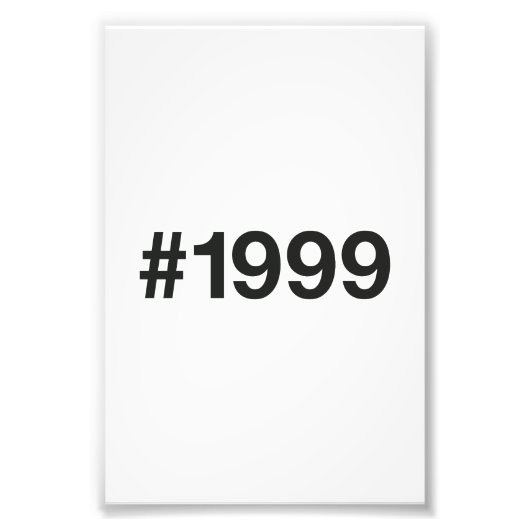 1999ハッシュタグ26誕生日記念日 フォトプリント            (正面)