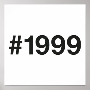 1999ハッシュタグ26誕生日記念日 ポスター