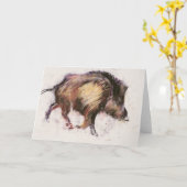 1999年のイノシシ カード (黄色い花)