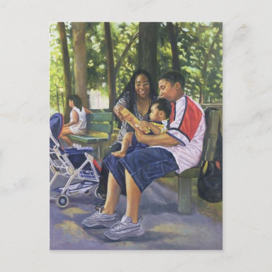 1999年の公園の家族 ポストカード (正面)