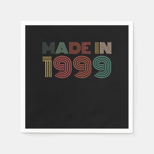 1999年の第21回誕生祝い生まれギフトパーティー スタンダードカクテルナプキン (正面)