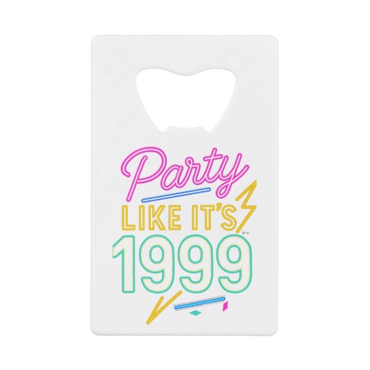 1999年みたいにパーティしよう®™ - ネオンの電圧 クレジットカード栓抜き (正面)