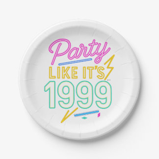 1999年みたいにパーティしよう®™ - ネオンの電圧 ペーパープレート