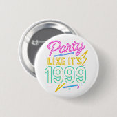 1999年みたいにパーティしよう®™ - ネオンの電圧 缶バッジ (正面&裏面)