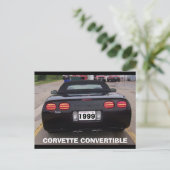 1999年コルベットコンバーチブル背面図 ポストカード (スタンド正面)