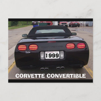 1999年コルベットコンバーチブル背面図 ポストカード