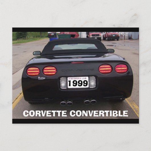 1999年コルベットコンバーチブル背面図 ポストカード (正面)