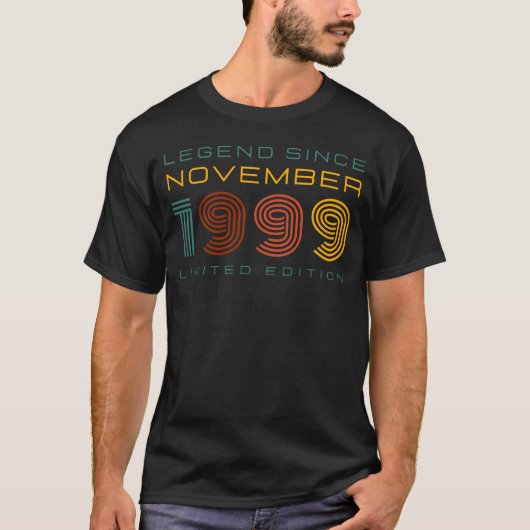 1999年11月以来の伝説の限定版メンズ Tシャツ (正面)