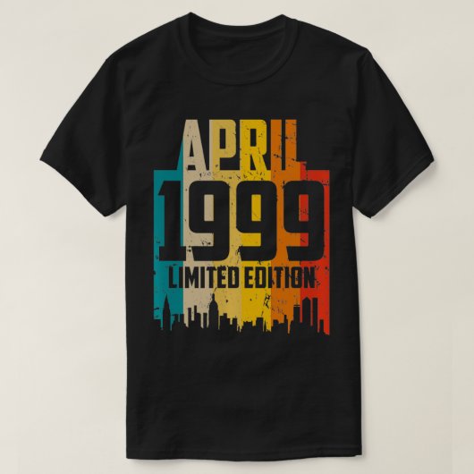 1999年4月22歳誕生日限定版V Tシャツ (デザイン正面)