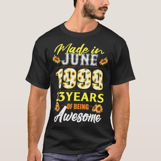 1999年6月にティーで作ら素晴らしれた Tシャツ (正面)