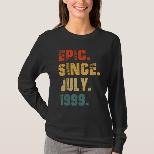 1999年7月23日誕生日23歳からエピック Tシャツ (正面)