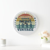 1999生まれ年4月のヴィンテージ誕生日 ラージ壁時計 (ホーム)