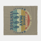 1999生まれ年5月のヴィンテージ誕生日 フリースブランケット (正面(横))