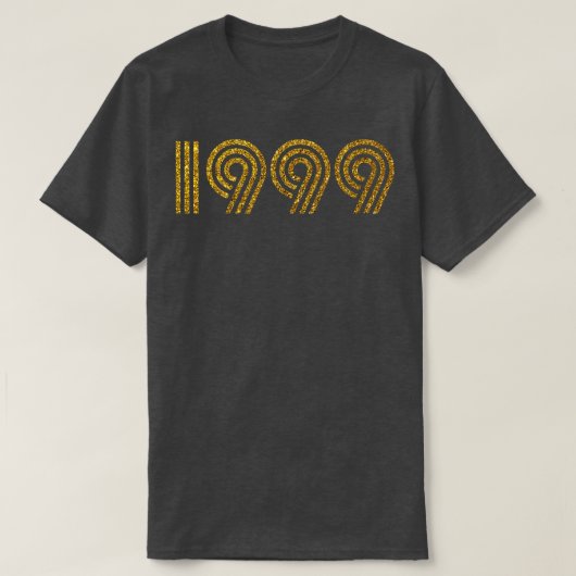 1999誕生年グリッター効果 Tシャツ (デザイン正面)