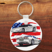 1999-04コルベット白車 キーホルダー (正面)