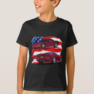 1999-04年のコルベットのあずき色車 Tシャツ