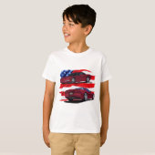 1999-04年のコルベットのあずき色車 Tシャツ (正面フル)